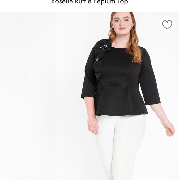 Rosette Ruffle Peplum Top - Picture 8 of 8